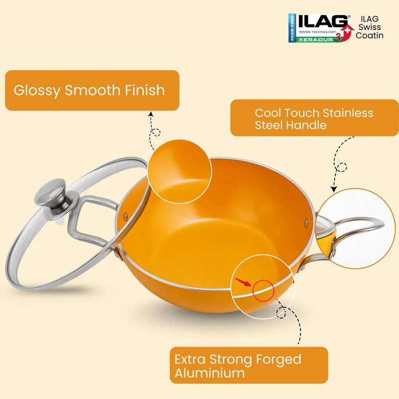 Salford SizzleCraft Ceramic Kadhai With Lid- 3200 mL media 6