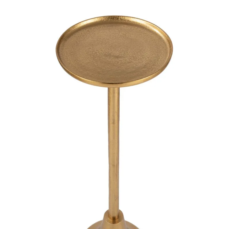 Minimal Stem Aluminum Side Table - Gold media 5