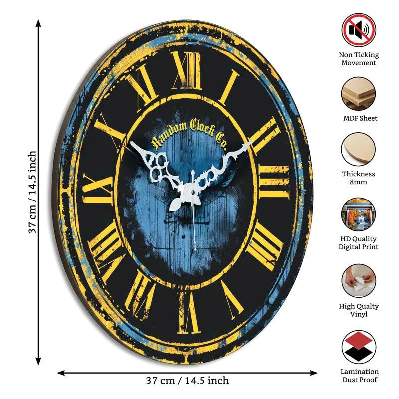 Neriah Blue 3D Printed MDF Wall Clock media 5