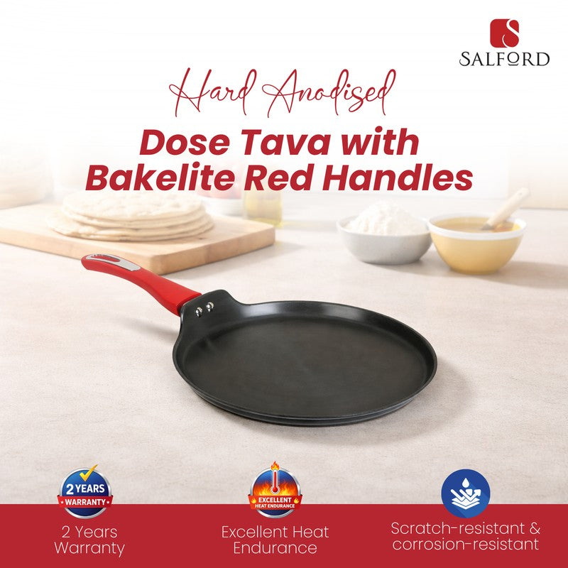 Salford Forged Hard Anodised Dosa Tawa (Black) - 26 CM media 4