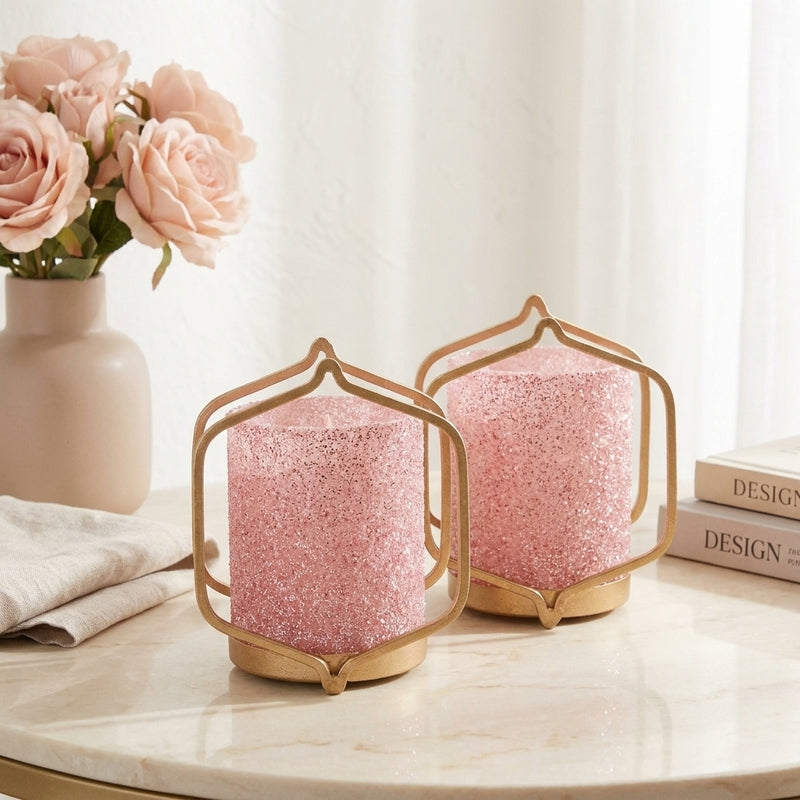 Suzette Double Votive - Baby Pink