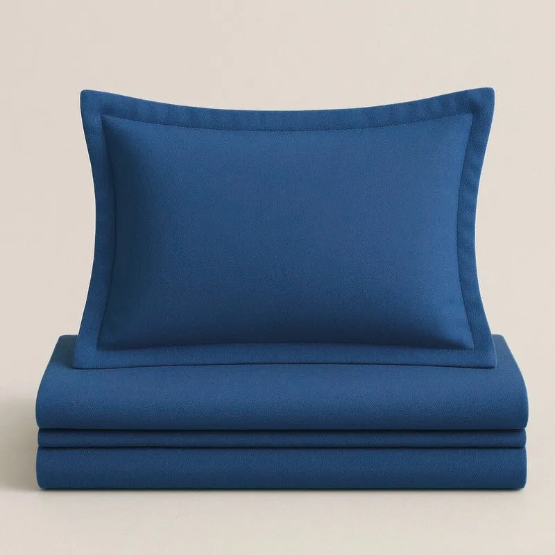 SoloTone Cotton Bedsheet (Blue) - 600 TC media 5