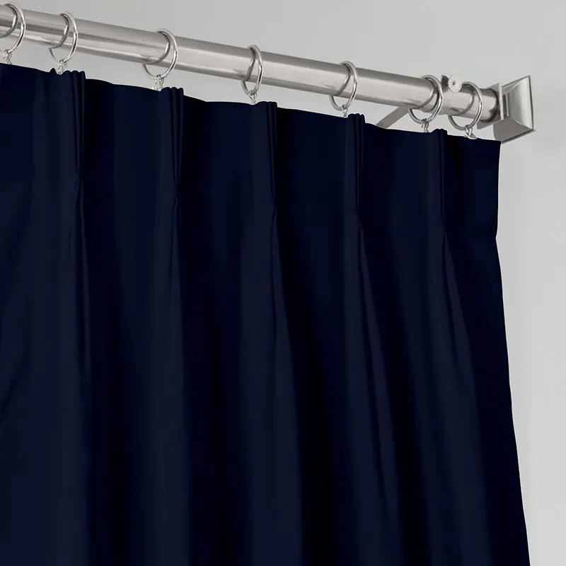 Noir Triple Pinch Pleat Blackout Curtain - Navy Blue media 3