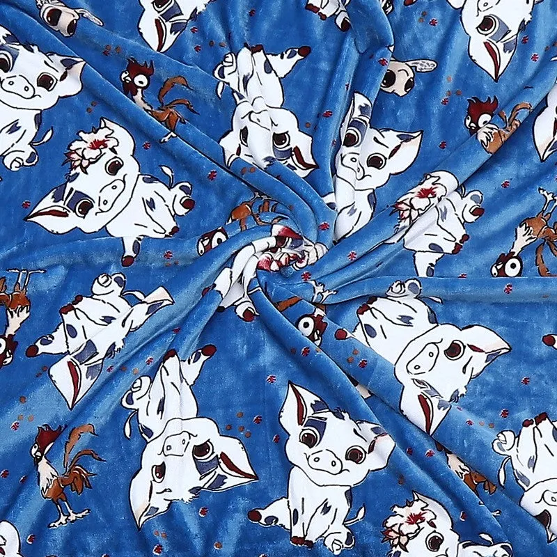 Monte Carlo Whimsical Cow Kids Blanket (Blue) - 600 GSM media 5