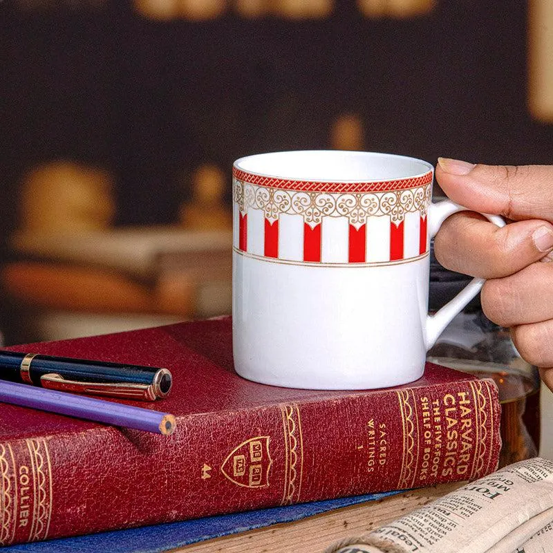 Sonaki Avni Ethnic Bone China Tea Cup (210 mL Each) - Set Of Six media 1