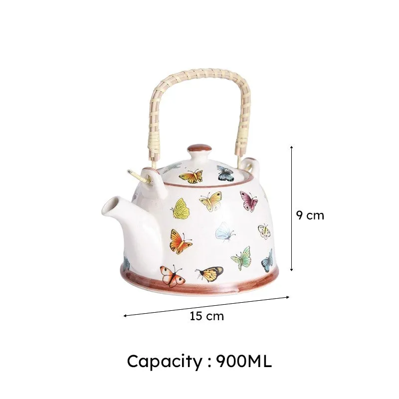 Butterfly Charm Tea Pot media 6