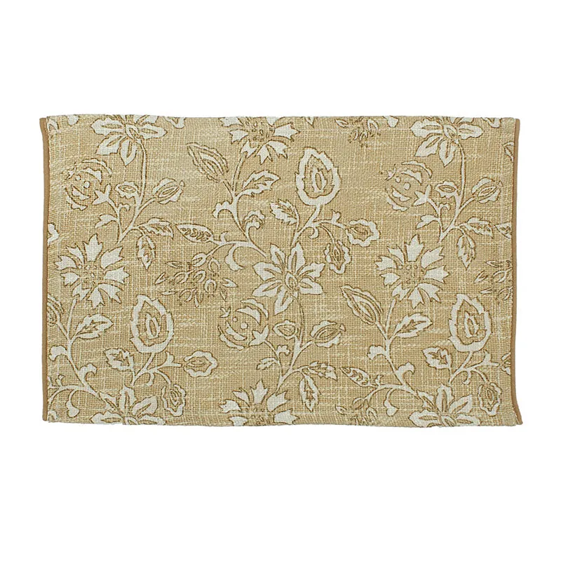 Willow Petal Cotton Table Mat (Beige) - Set Of Two media 3