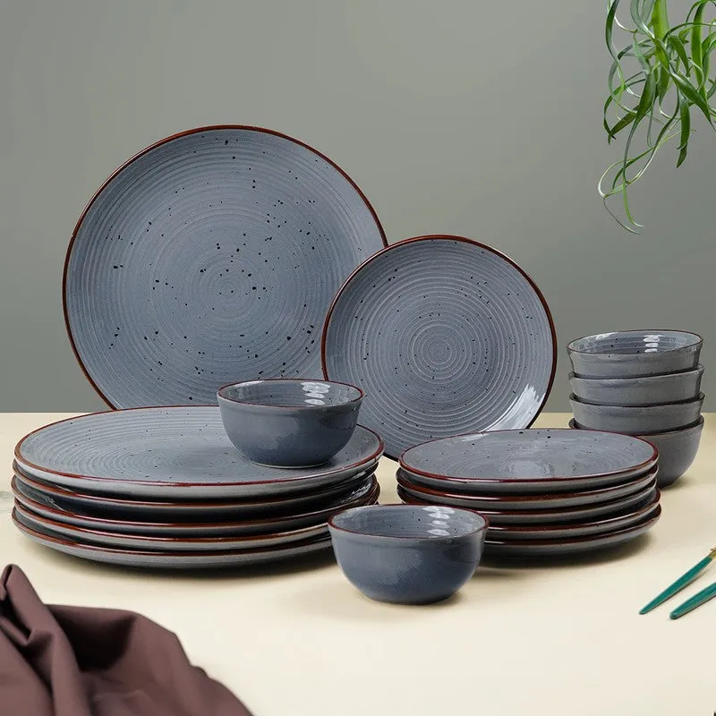 Pebble Grey Ceramic Dinner Set - 18 Piece Set media 1