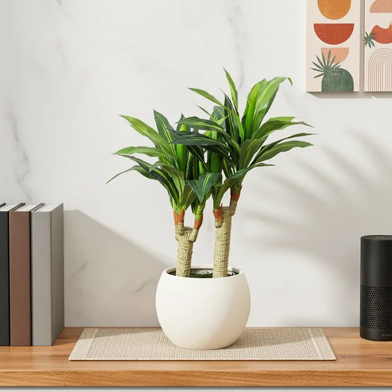 Green Symphony Artificial Plant With Black Plastic Pot media 1