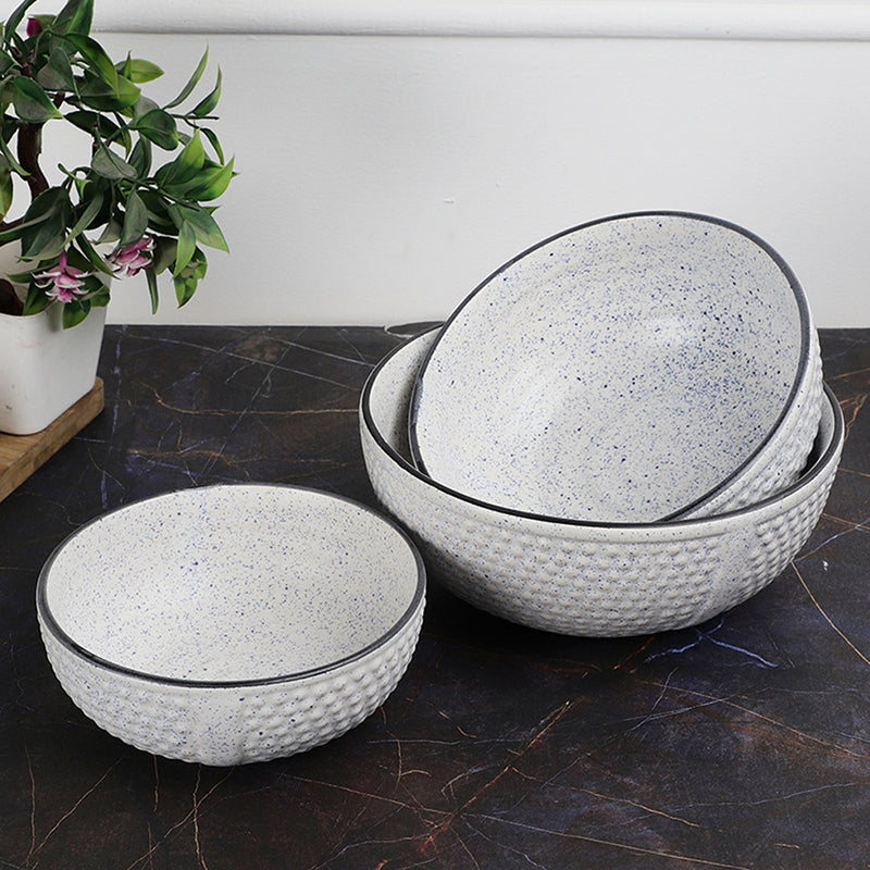 Tasi Ceramic Serving Bowl (1500 mL/1000 mL/600 mL) - Set Of Three