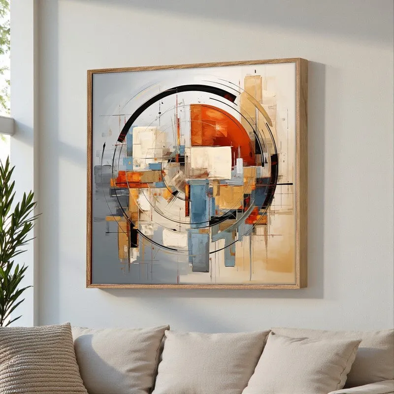 Abstract Geometry Wall Art With Frame media 3