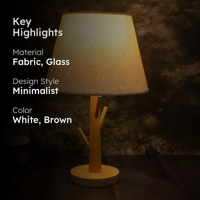 AarviDecor Verona Classic Fabric Table Lamp - White media 2