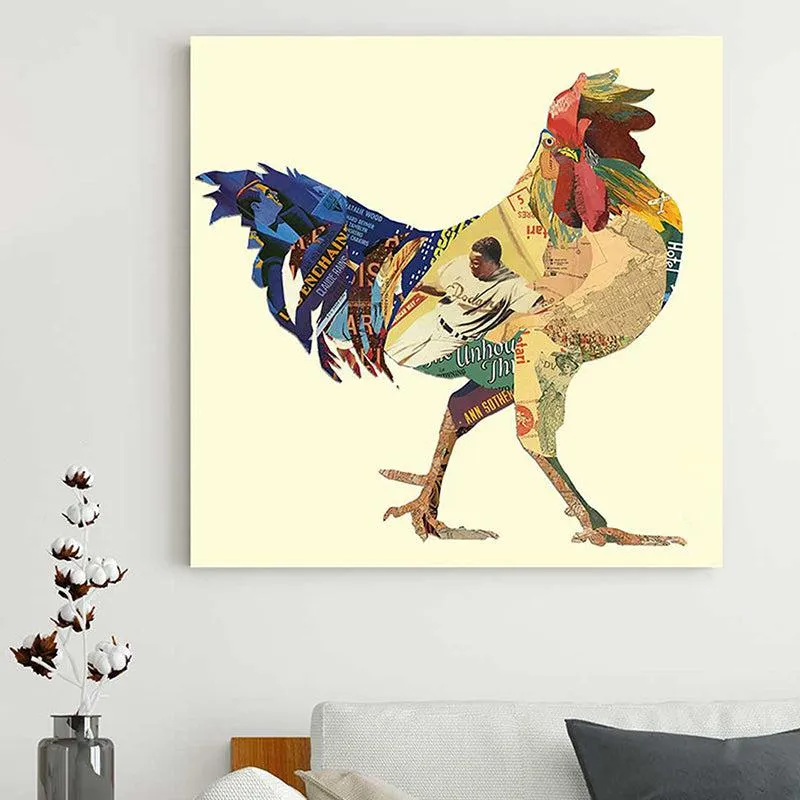 Mergo Hen Canvas Wall Painting media 2