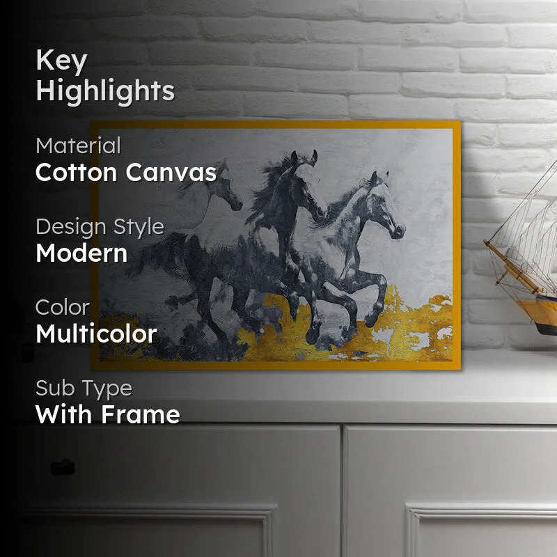 Equine Shades Wall Art with Gold Frame media 2