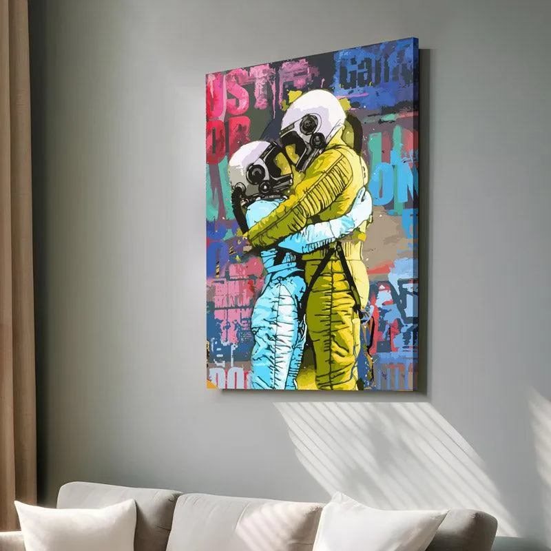 Rider Couple Wall Painting media 3
