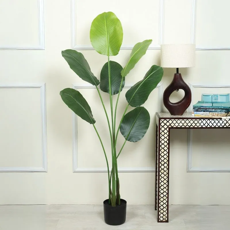 Verdelis Artificial Banana Plant With Black Fiber Pot - 4.8 Feet media 4