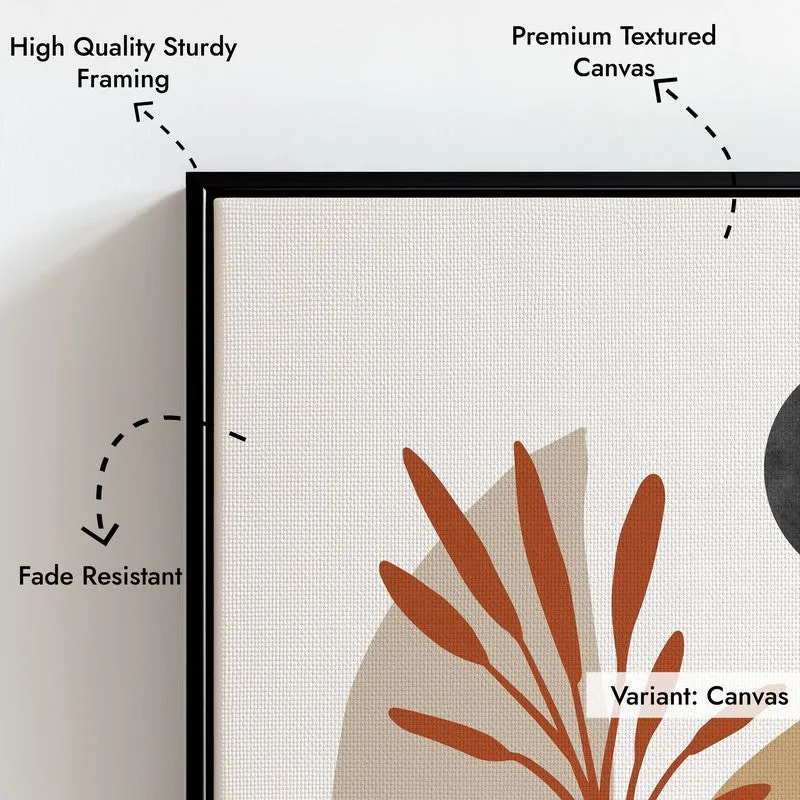 Botanical Balance Canvas Wall Painting With Black Frame media 5