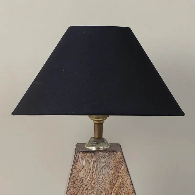 Torou Obelisk Solid Mango Wood Table Lamp - Black,Brown media 5