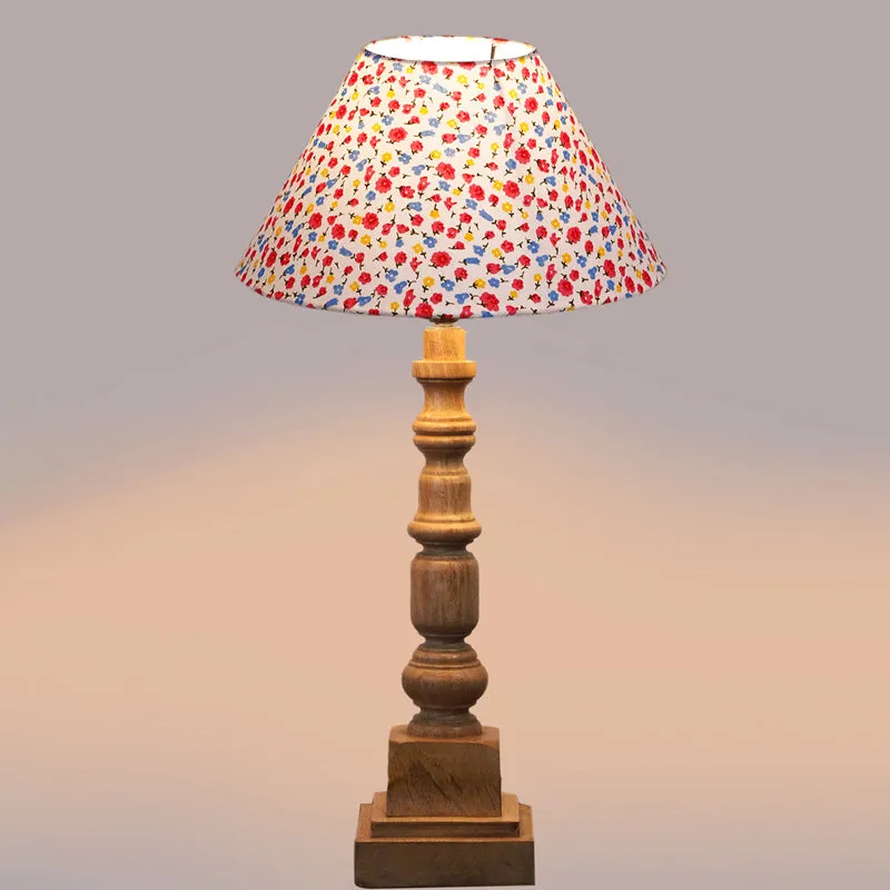 Fleura Cone Arbor Wooden Table Lamp - Multicolor media 4