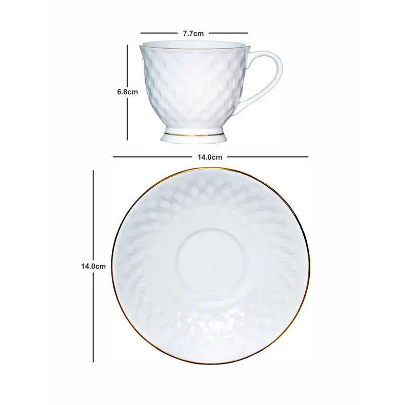 Aleva Cup & Saucer Set (170 ML) - Twelve Piece Set media 5