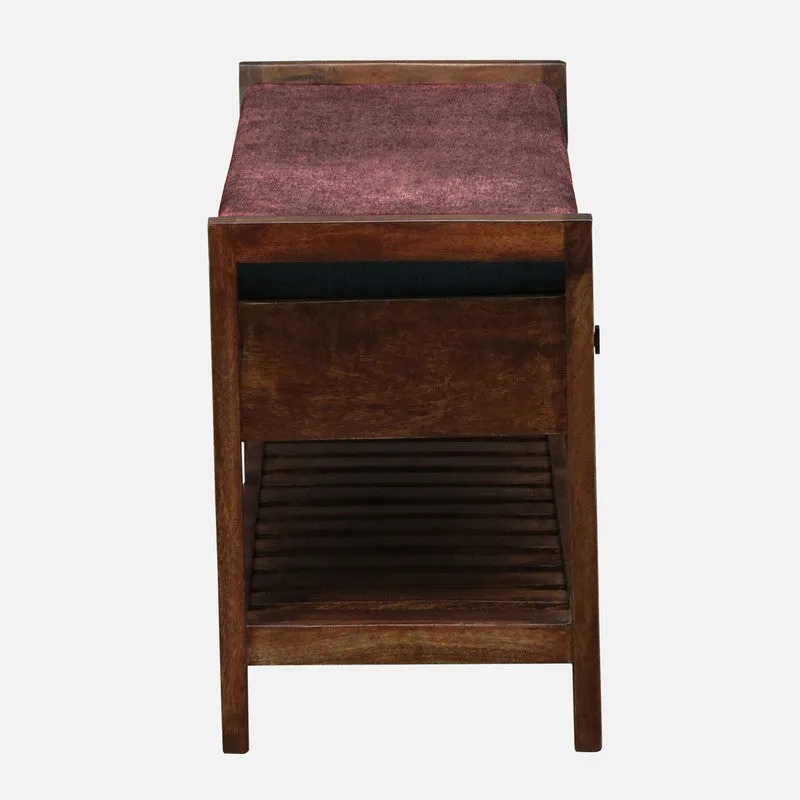 Harbor Nest Mango Wood Shoe Rack - Pink media 6
