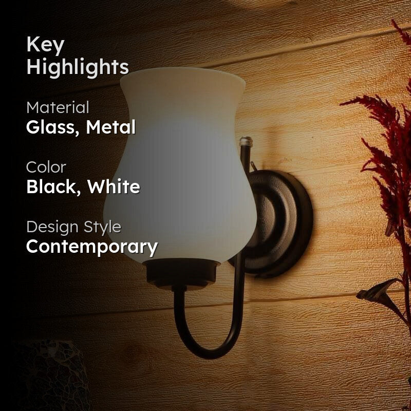Classic Retro Glass & Metal Wall Lamp media 2