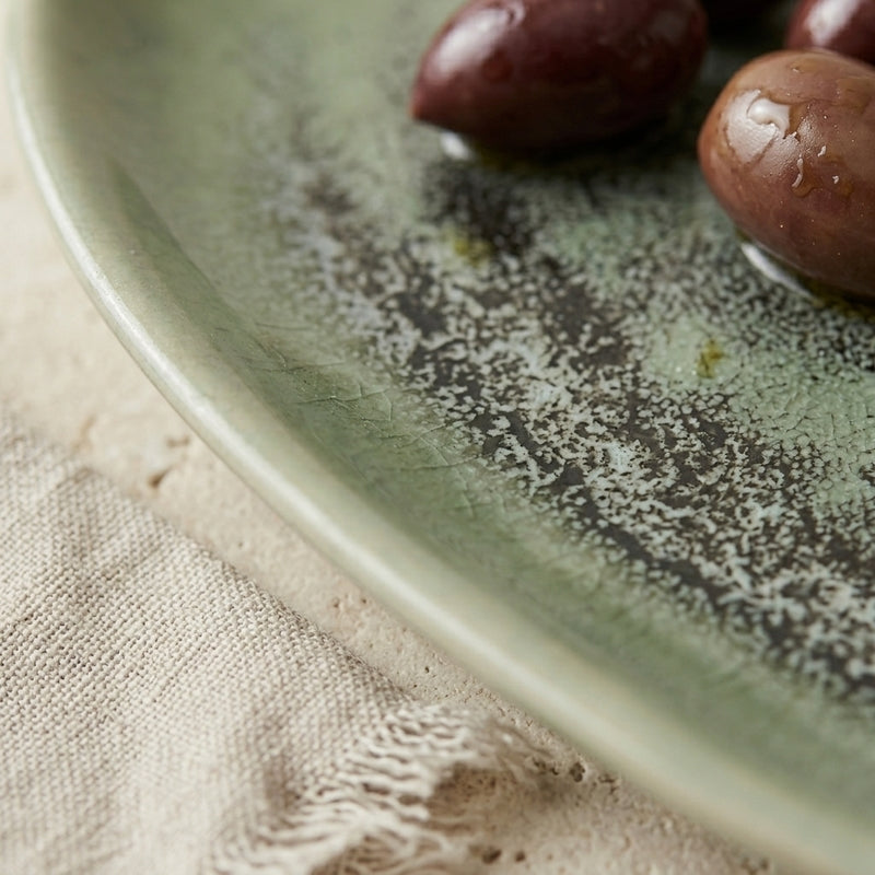 Sage Saga Oval Stoneware Platter - Small media 3