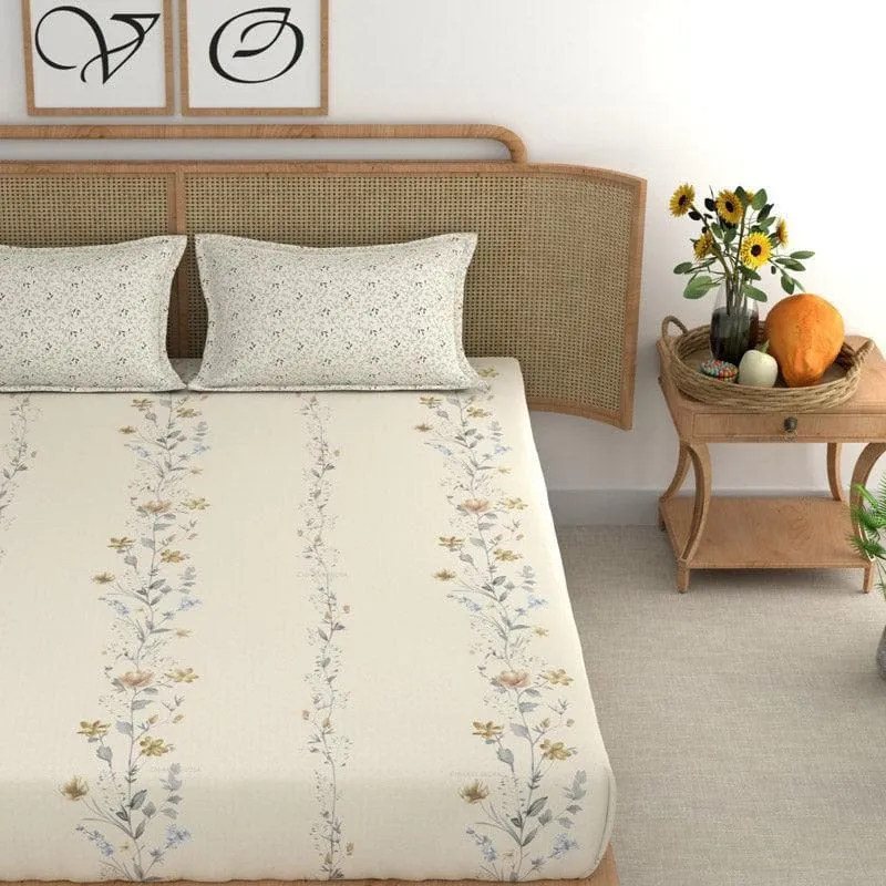 Monisha Floral Microfiber Bedsheet - 120 GSM media 3