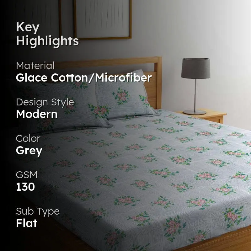Molly Printed Microfiber Bedsheet - 130 GSM media 2