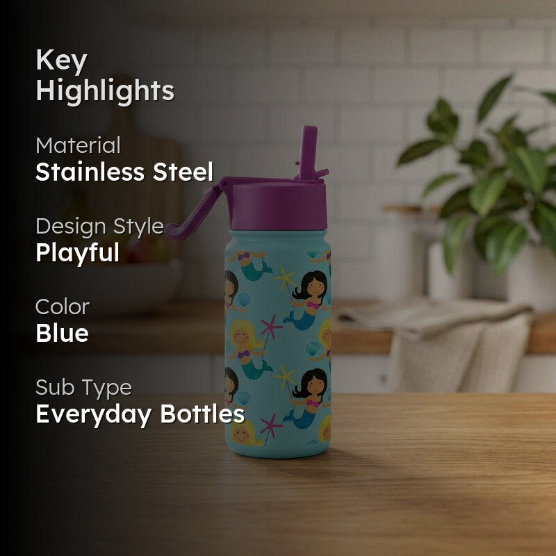 Solara Insulated Stainless Steel Bottle (450 mL) - Blue,Purple media 2