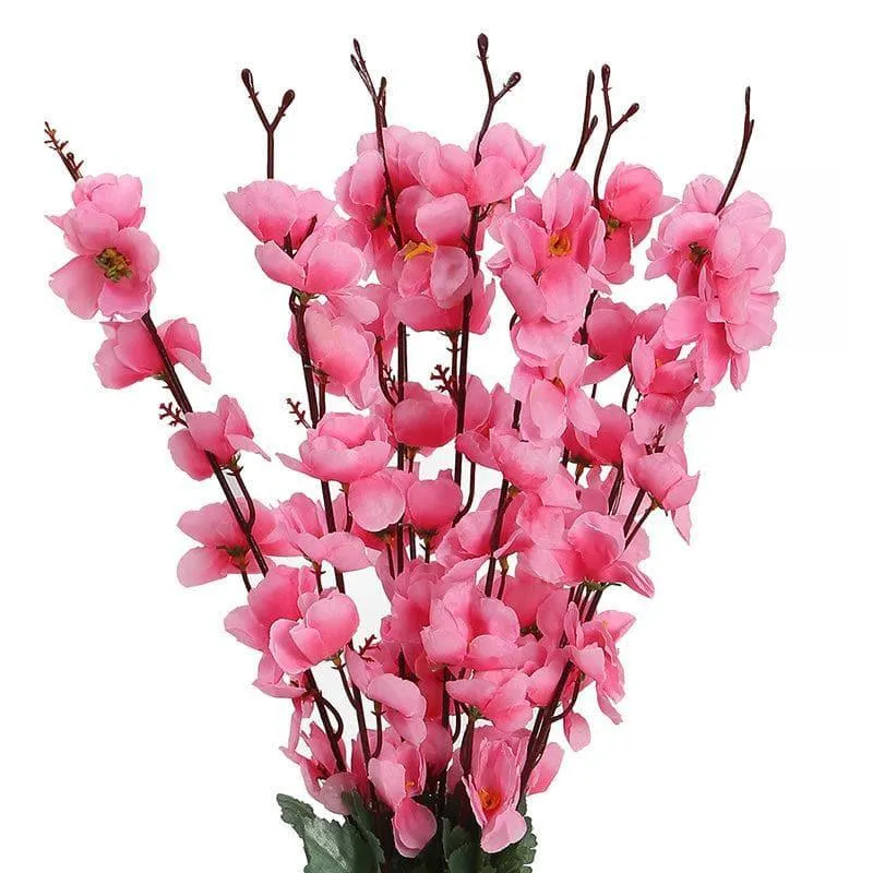 Faux Peach Cherry Blossom Floral Bunch (Pink) - Set Of Two media 4
