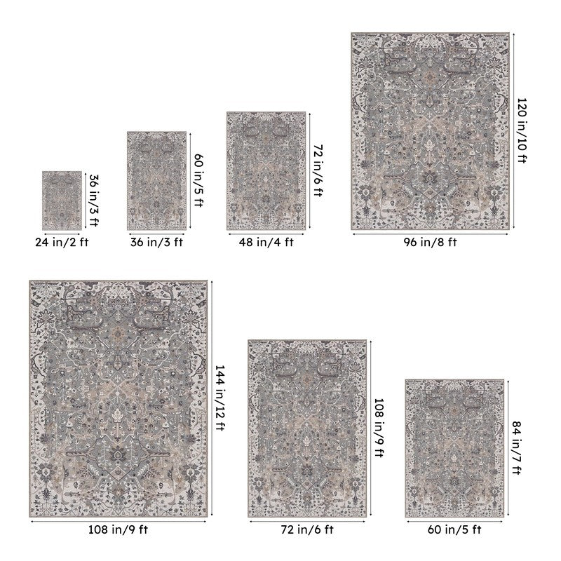 Ruba Ethnic Carpet - Grey media 13