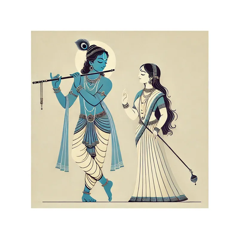 Radhika Gopi Wall Painting media 4