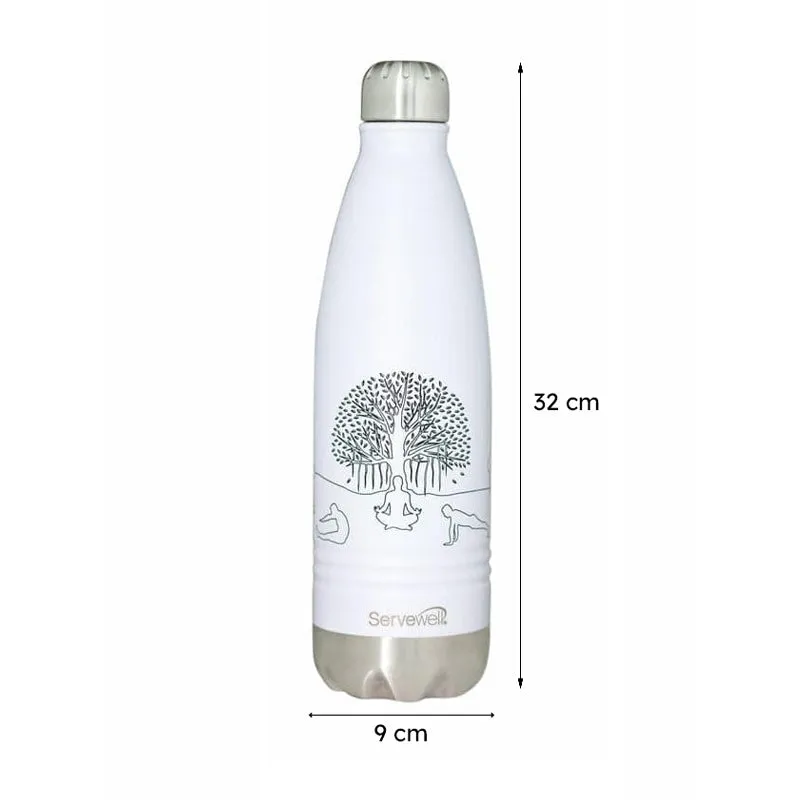 Zen Sip Hot & Cold Thermos Bottle (White) - 1000 mL media 5