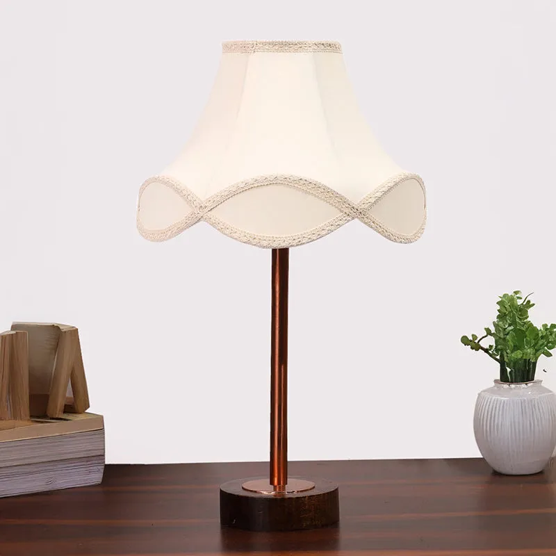 Valencia Arc Rodin Wooden Table Lamp - OffWhite,Copper,Brown media 3