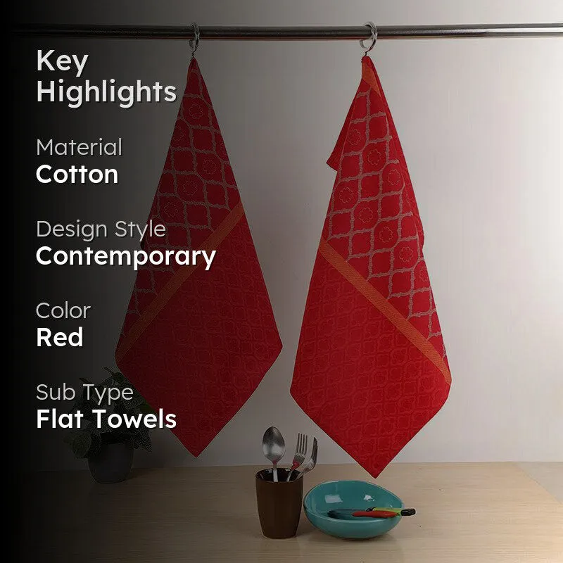 Satin Weave Cotton Kitchen Towel - Set Of Two media 2
