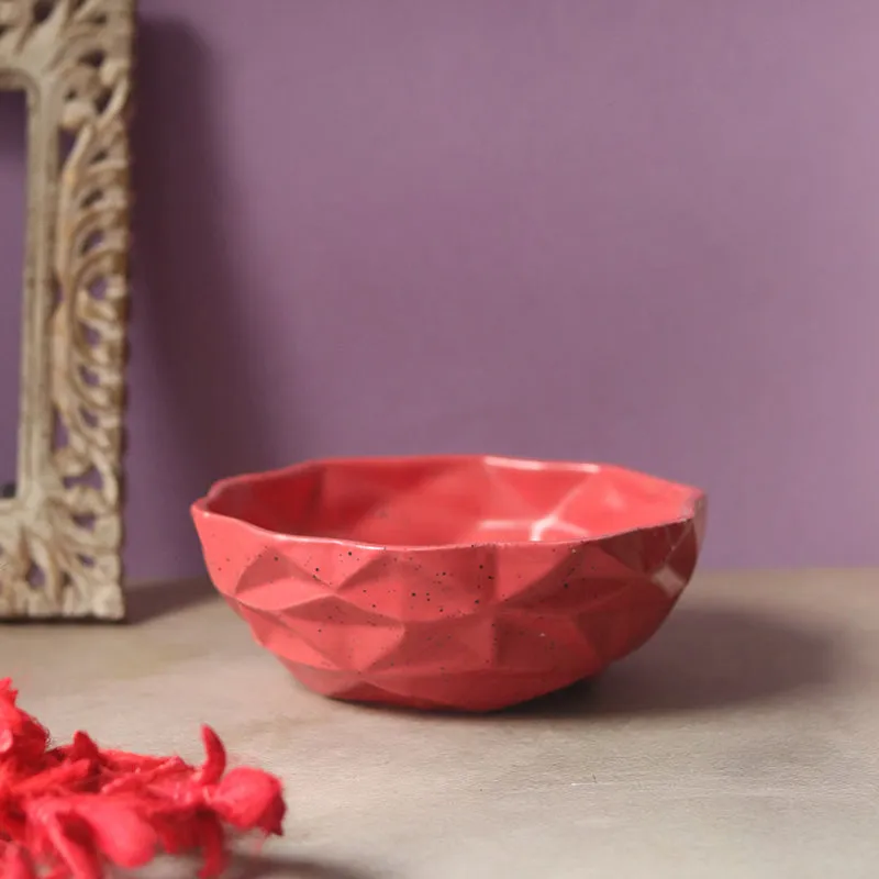 Noemi Ceramic Snack Bowl (Red) - 300 mL media 1