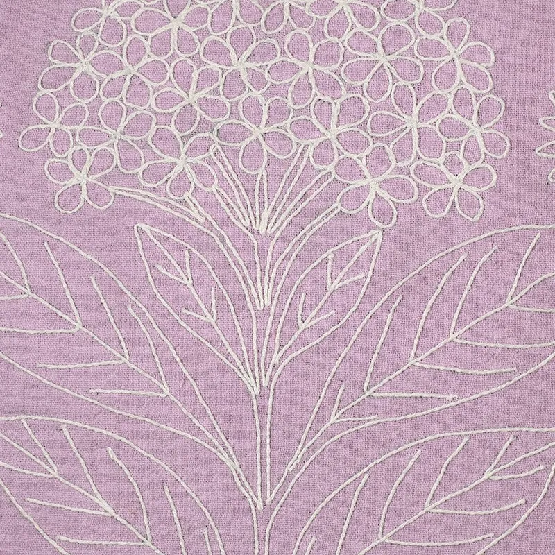 Floral Elegance Cotton Cushion Cover (Purple) - Set of Two media 6