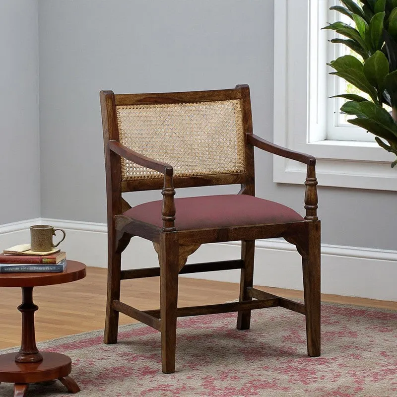 Stackon Rose Wood Accent Chair - Pink media 1