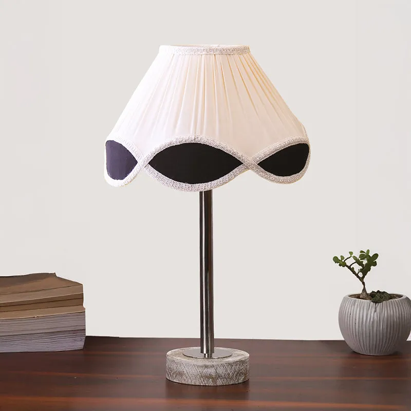 Valenica Rodin Wooden Table Lamp - White,Silver,White media 3