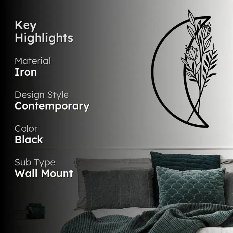 Flower Moon Black Iron Wall Accent media 2