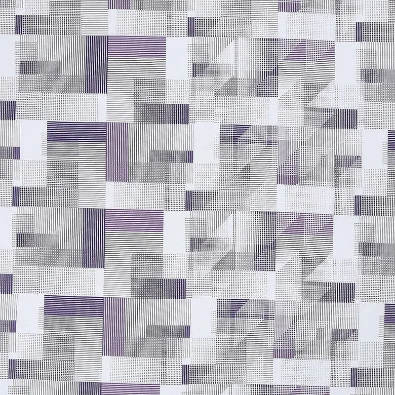 Monte Carlo Checkora Cotton Bedsheet (White,Purple) - 104 TC media 7