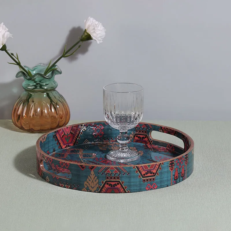 India Circus Adisa Round Serving Tray media 1