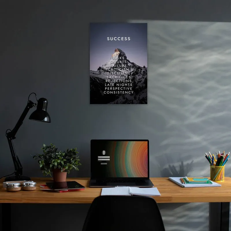 Mountain of Success Wall Poster - Black media 3
