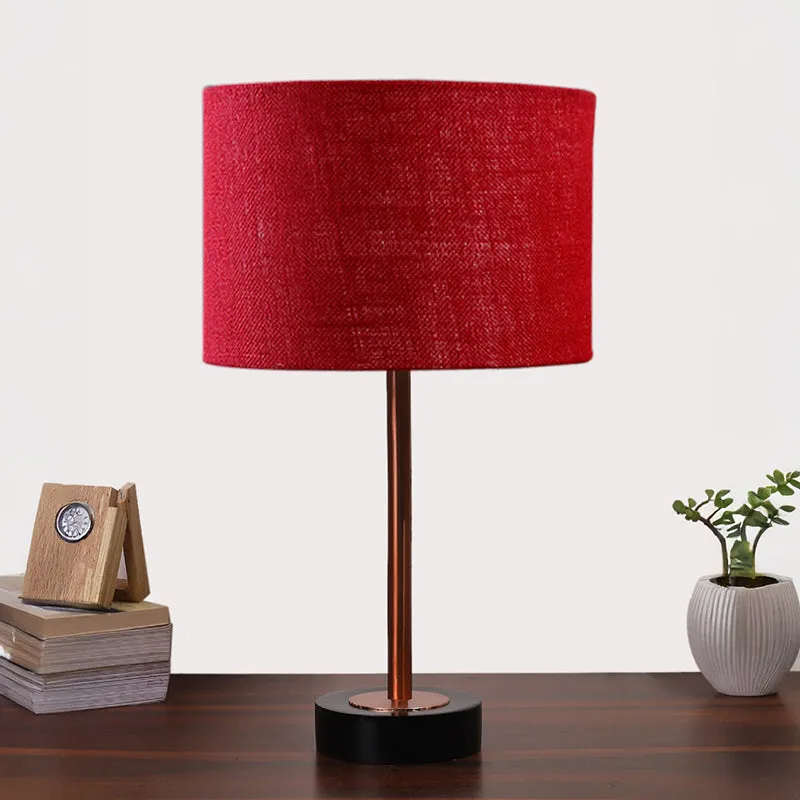 Sienna I Rodin Wooden Table Lamp - Maroon,Copper,Black media 3