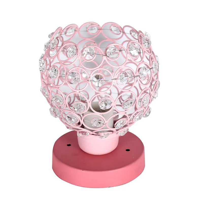 Crystal Swirls Metal Table Lamp - Pink media 3