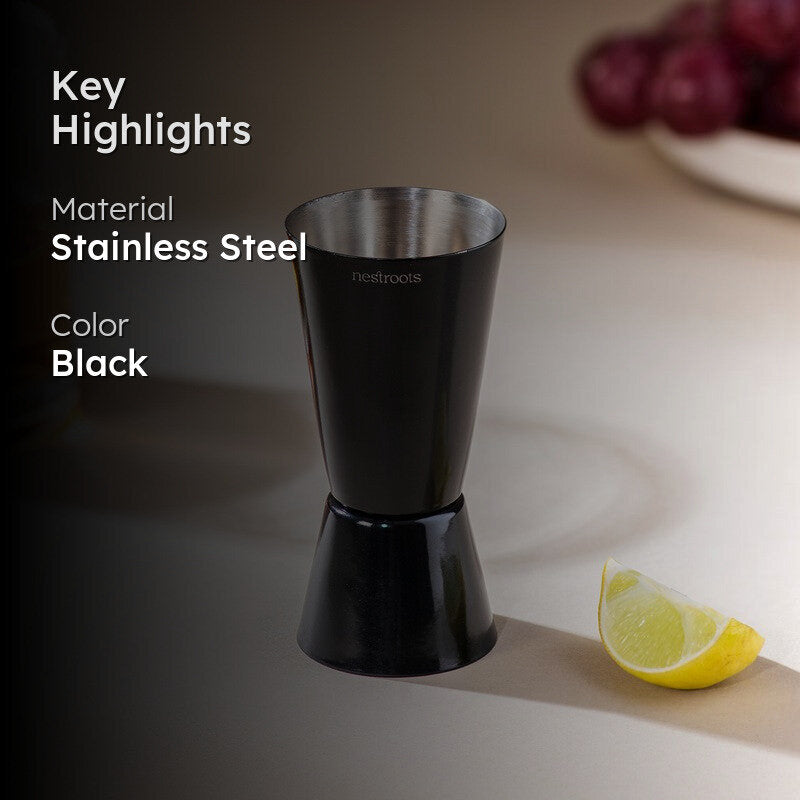 Onyx Alchemy Stainless Steel Jigger - 30 ML/60 ML media 2
