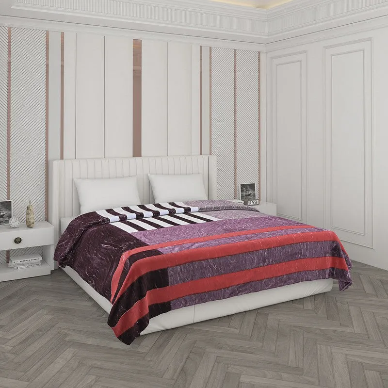 Monte Carlo Midnight Stripes Throw Blanket - 600 GSM media 1