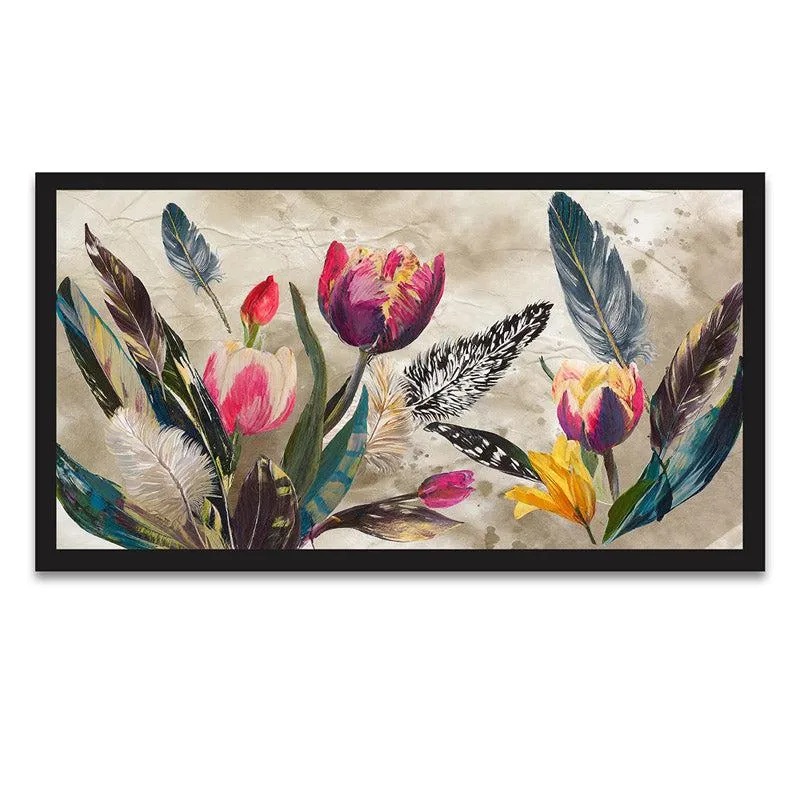 Amella Floral Wall Painting With Frame media 5