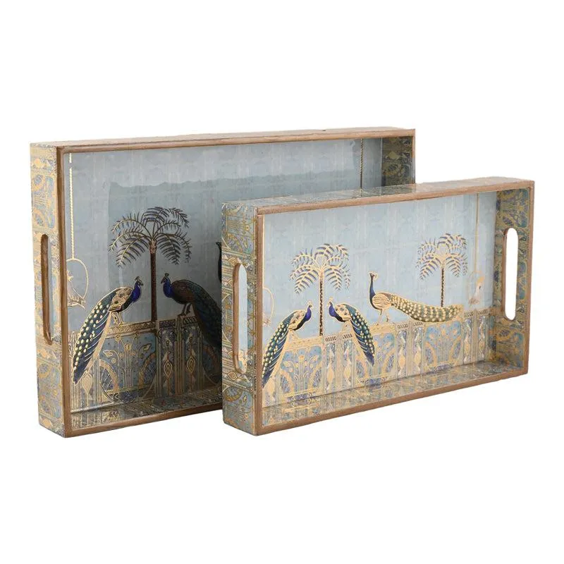 Chitramayi Wood Serving Tray (Large & Medium) - Set Of Two media 4
